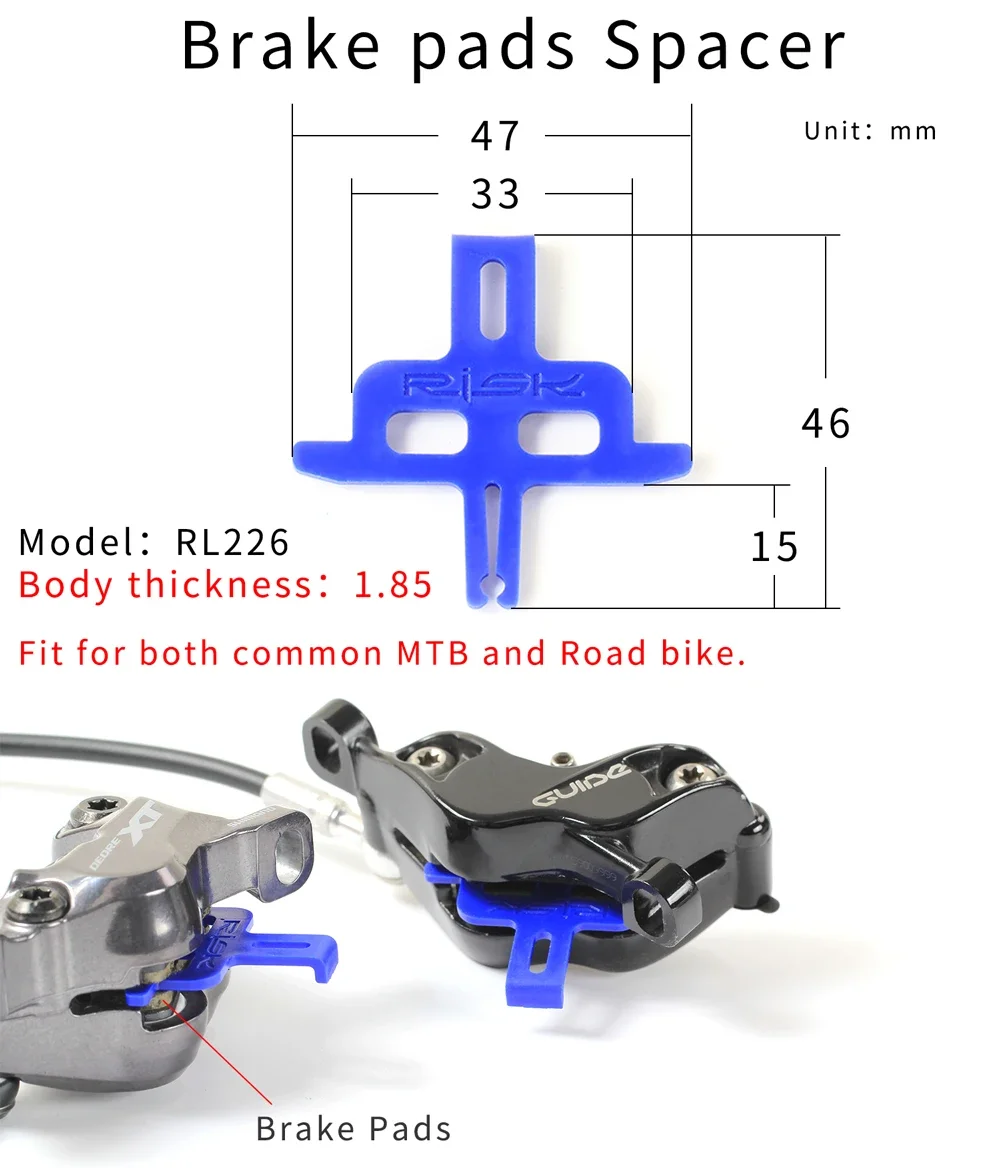 RISK RL233 Bicycle Disc Brake Bleed Spacer Piston Spacer Hydraulic Disc Oil block Clamp Plastic Tool For MTB Road Bike