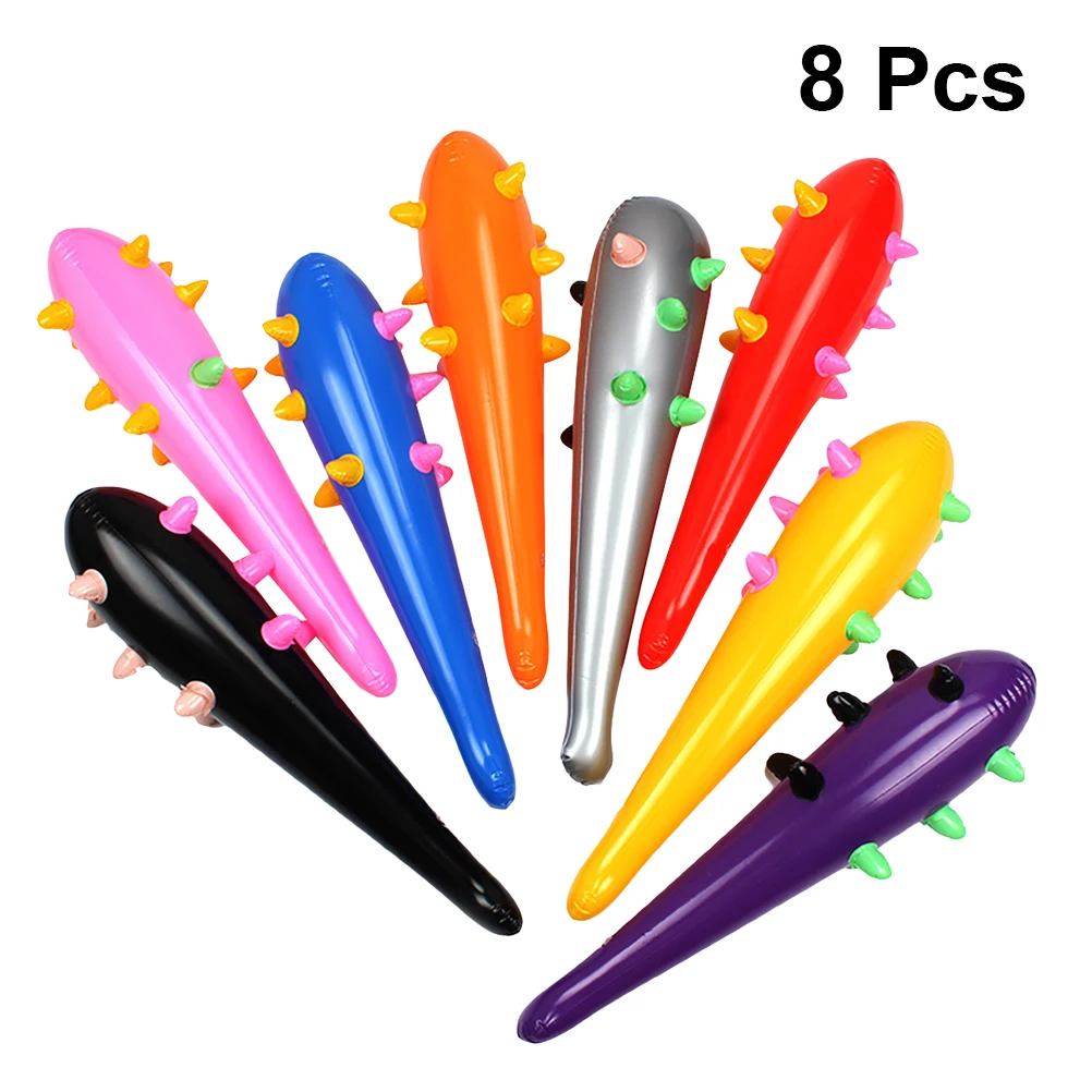 

8pcs 55Cm Inflatable Foam Hammer Pvc Baseball Bat Sticks Party Favors Outdoor Room Decor Large Size Mixed Color