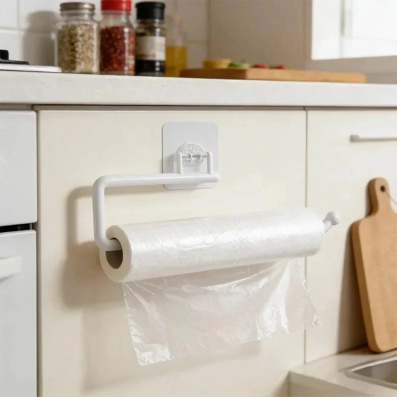 1/4pcs Self-Adhesive Paper Towel Holder No Drill Adhesive Paper Towel Rack for Kitchen Bathroom Roll Holder Toilet Paper Holder