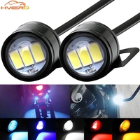 2X 18mm Eagle Eye Mirror Light DRL Car Auto Motorcycle Led Bulb Turn Signal Reverse Parking Brake Trunk Lamp Daylight Waterproof