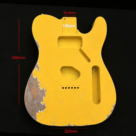 Premium DIY Handmade Relic TL Electric Guitar Body Nitro Finish Yellow Alder Wood No Extra Guitar Parts Guitarra