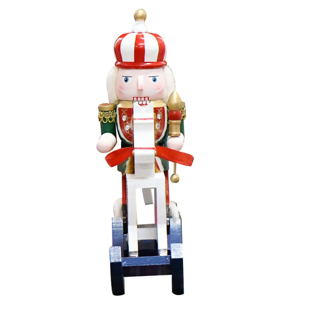 

30cm Traditional Nutcracker Soldier Decorative Ornament for Holiday Mantel Table Centerpiece Festive Home Decor