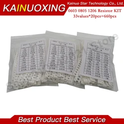 4000PCS 720PCS 660PCS 200PCS 0402 0603 0805 1206 1210 2512 SMD Resistor Kit igmopnrq Assorted Kit 10K 100K 1K 1R 100R 220R 1% 5%