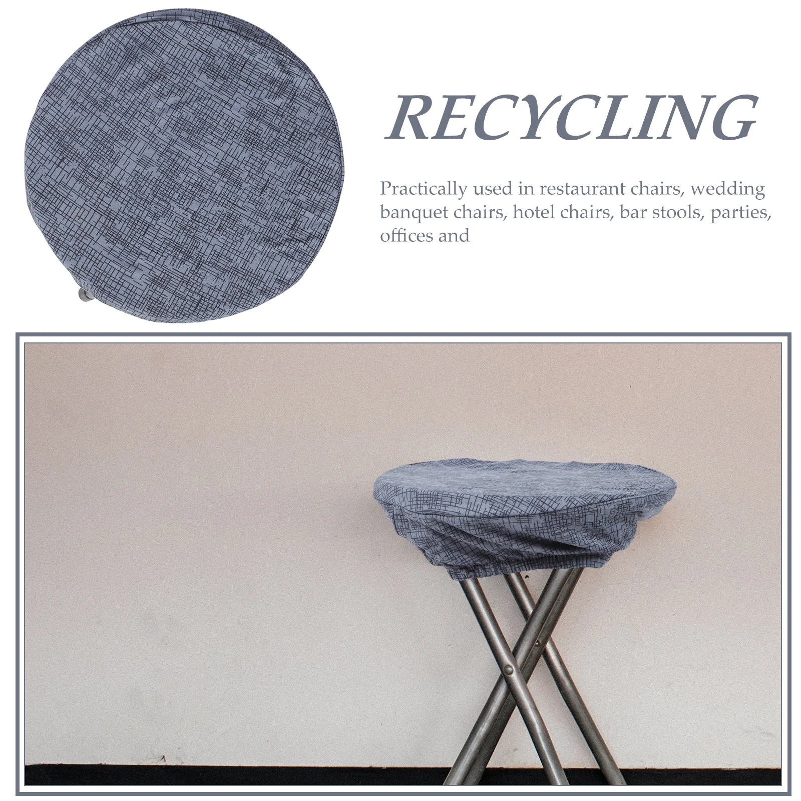 3 قطعة غطاء البراز المستديرة تمتد مرونة قابل للغسل بار البراز مقعد حامي للإزالة الطعام كرسي غطاء الوسادة كرسي حامي #3