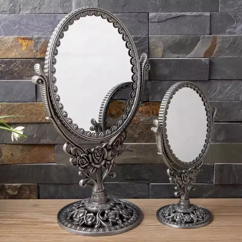 magnifying glass Desktop Makeup Mirror, double faces Table Mirrors, Antique Mirror for home decoration