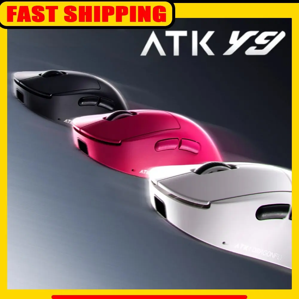 

ATK Dragonfly Y9 Wireless Mouse 3-mose Ergonomics Dual 8K Long Battery Life Gaming Mouse Customized E-sports PC Accessory Gifts