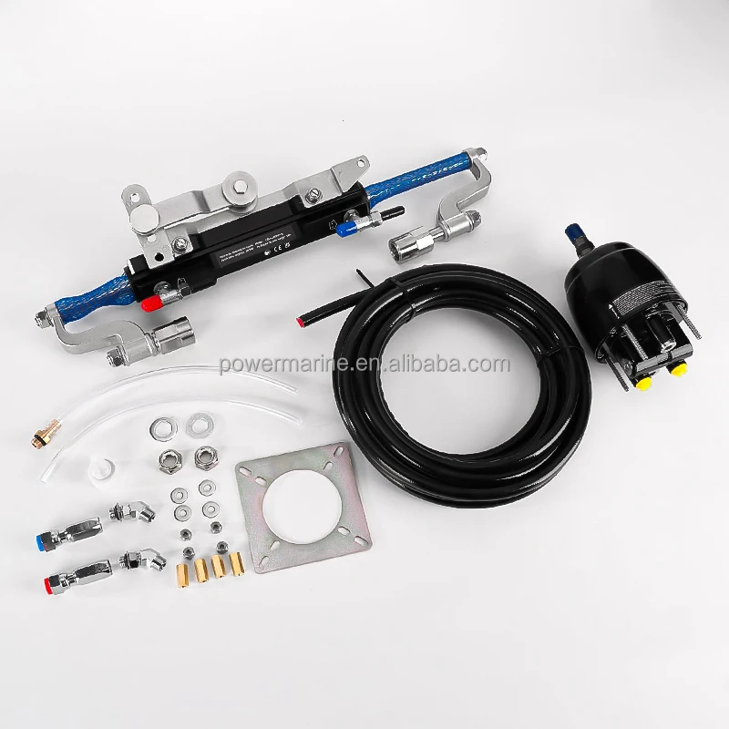 New Design Hydraulic Boat Outboard Steering Marine Steering System Kit Cylinder Helm 90HP/150HP/300HP