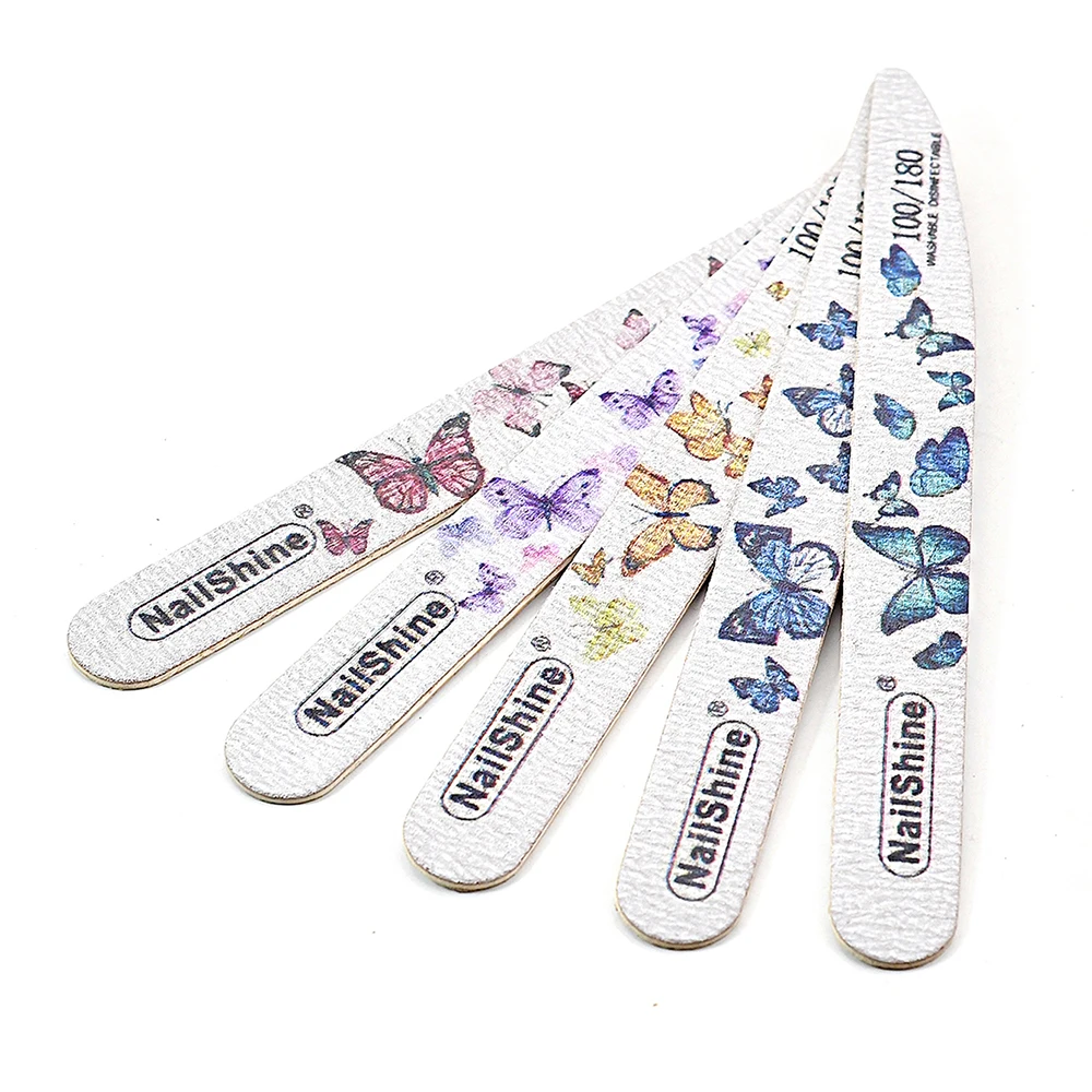 50 sztuk/partia Drewniane pilniki do paznokci Gorąca sprzedaż Polerka do paznokci do żelu UV 100/180 Manicure Pedicure Pielęgnacja paznokci do salonu Usuwacz skórek