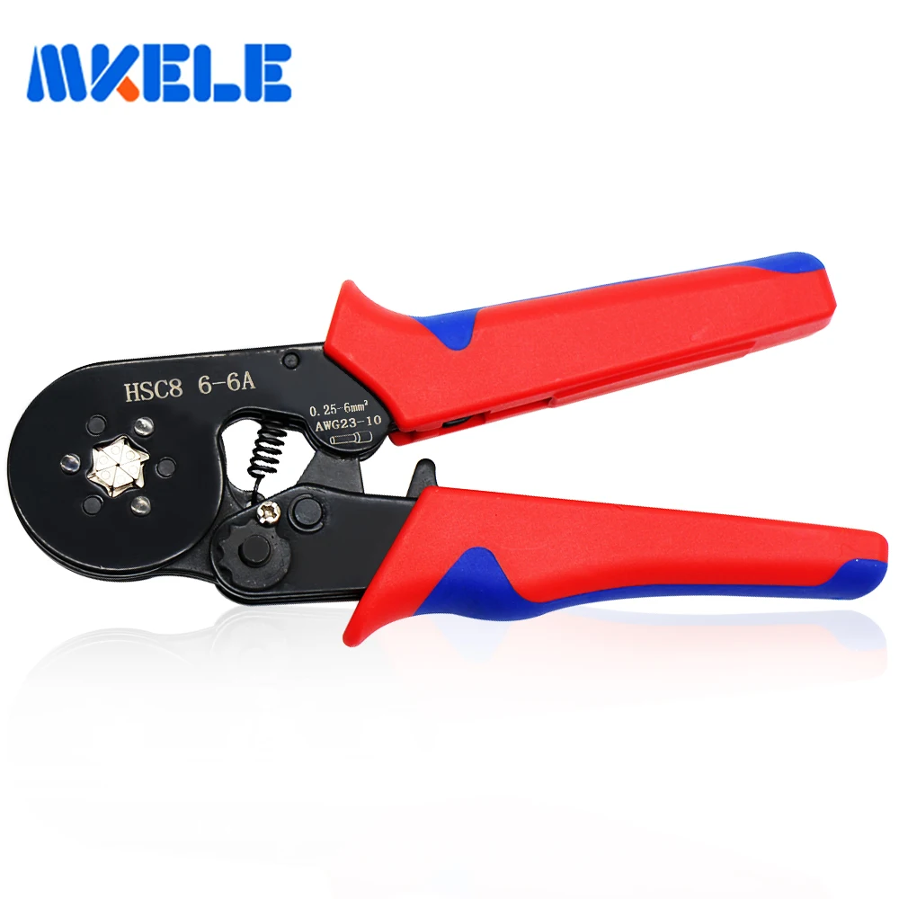 

HSC8 6-4A/6-6 MINI-TYPE SELF-ADJUSTABLE CRIMPING PLIER 0.25-10mm2 Terminals Crimping Tools Multi Tool Hands Pliers