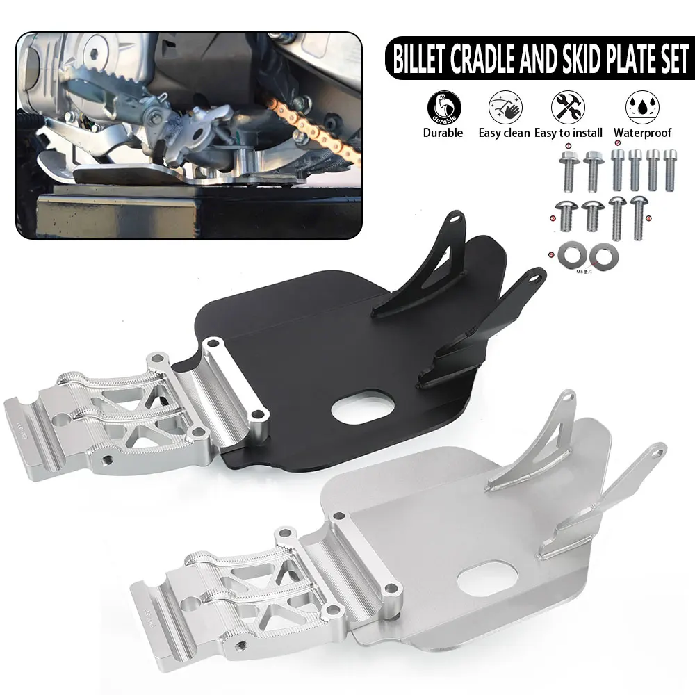 

For Honda CRF 110 F 2013 - 2019 2020 2021 2022 2023 2024 2025 CRF110F CRF 110F CRF110 F Moto Billet Cradle and Skid Plate Set