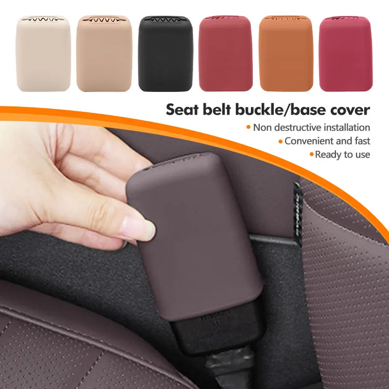 2pcs Car Seat Silicone Belt Buckle Anti-Scratch Protector Cover For NO