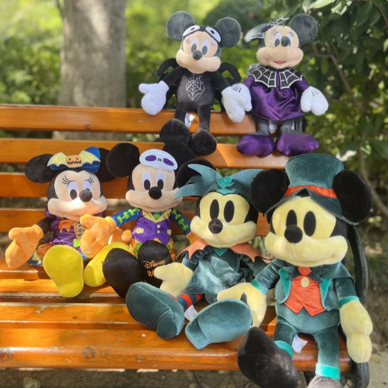 

Натуральная плюшевая игрушка Disney с Микки и Минни Маус, кавайная мягкая кукла, диванная подушка, подарок для подруги, мультяшные мягкие игрушки