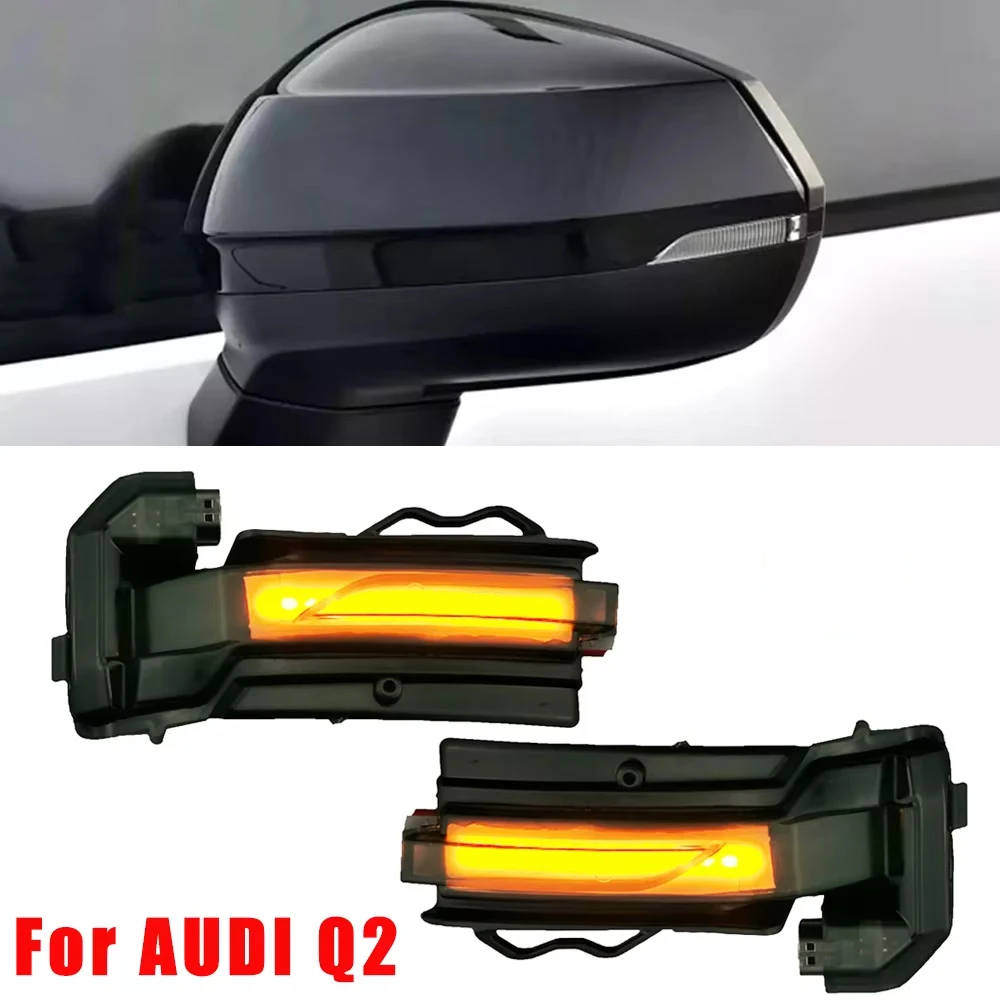 2PCS Side Mirror Indicating Flash Lamp For Audi Q2 Q3 2018 2019 Dynamic Steering Signal Light Led Rear View