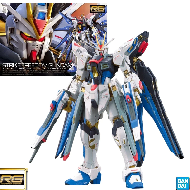 

Bandai 1/144 RG 14Strike Freedom Anime Character Assembly Model Full Armed Equipment Children's Toy Gift