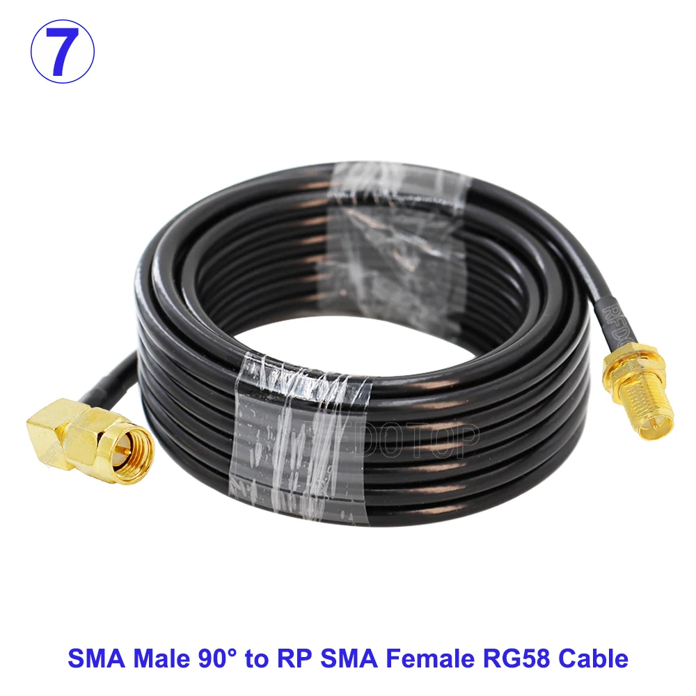 RG58-Kabel, SMA-Stecker auf SMA-Buchse, Schott-WiFi-Antennen-Verlängerungskabel, RG-58, 50 Ohm, HF-Koaxial-Pigtail-Überbrückungskabel, 15 cm–30 m