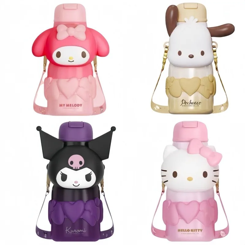 

Аниме Sanrio Hello Kitty, вакуумная чашка, студенческие чашки-непроливайки, детская спортивная чашка для воды, дорожные кружки для фитнеса, праздничные подарки по периметру