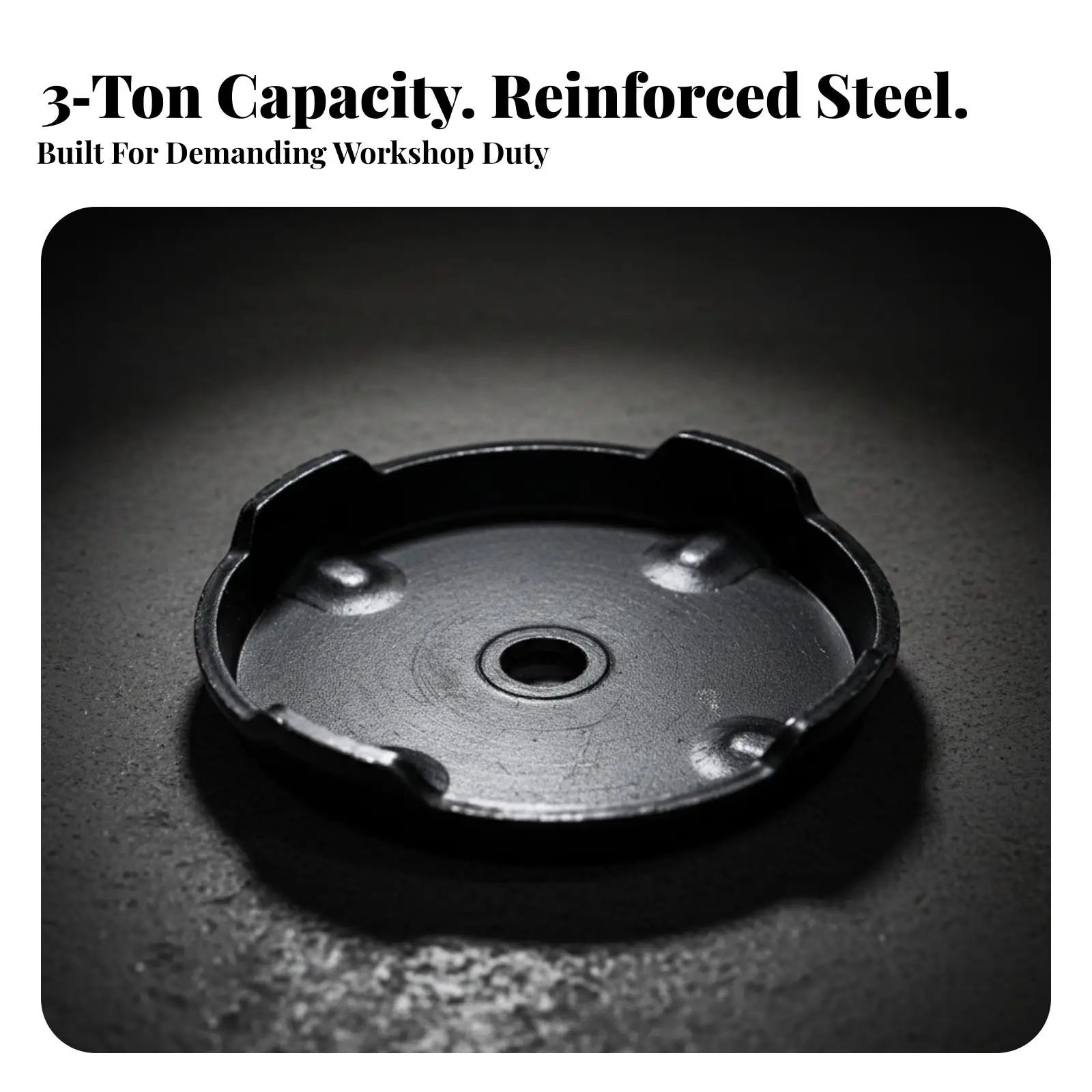 Reinforced Jack Tray Pad Replacement Accessory with Raised Border for Secure Grip and Safe Lifting in Home Garage