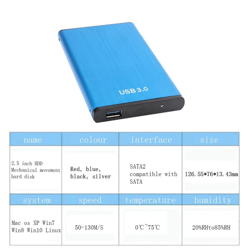 ポータブル外付けHDDハードドライブ、モバイルハードドライブ、PC、デスクトップ、ノートブック、コンピューター、USB 3.0, 2.5インチに適しています