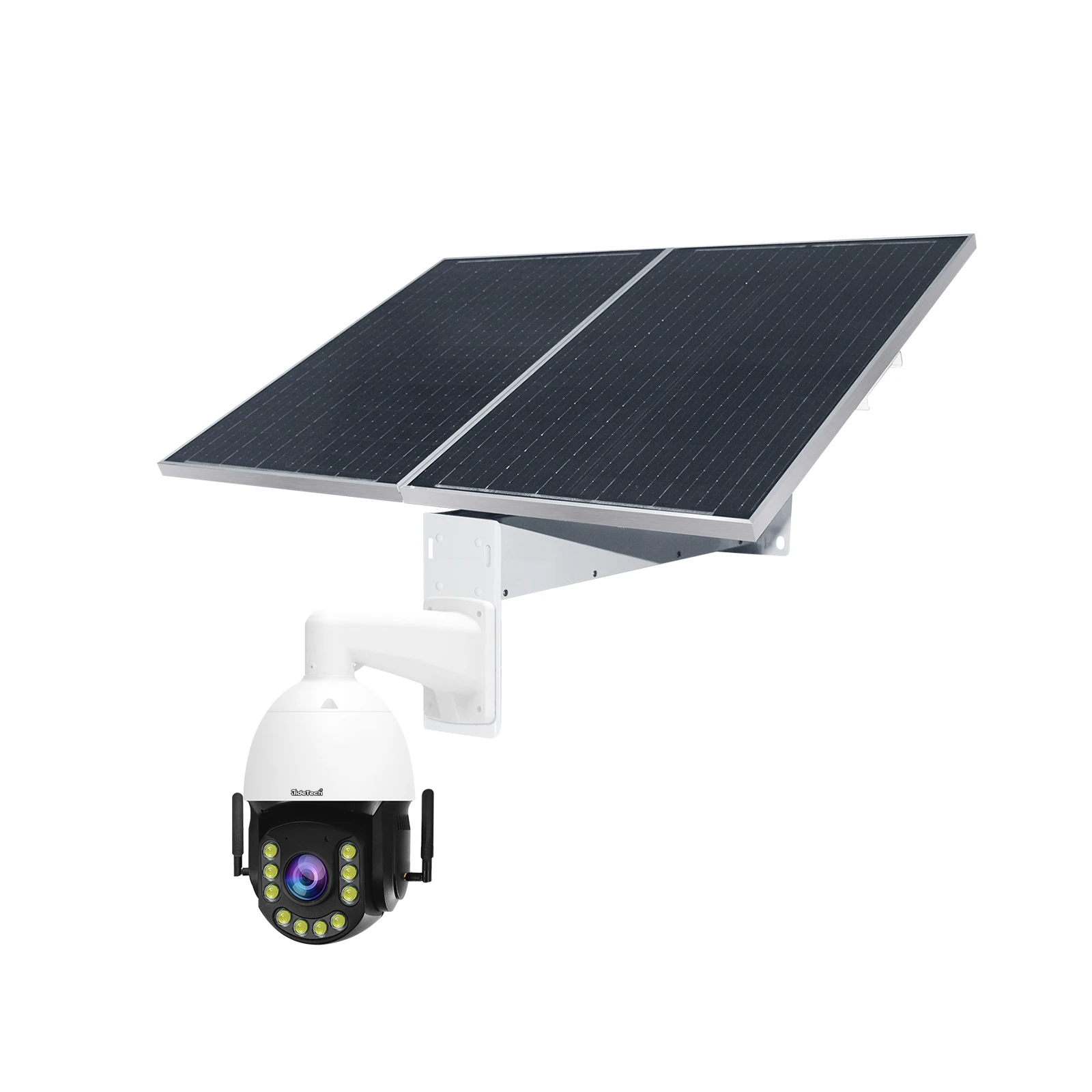 

JideTech 4G Outdoor 8MP 36X Optical Zoom Solar Powered Human & Vehicle Detection with 120W solar panel stand by 4-6 days