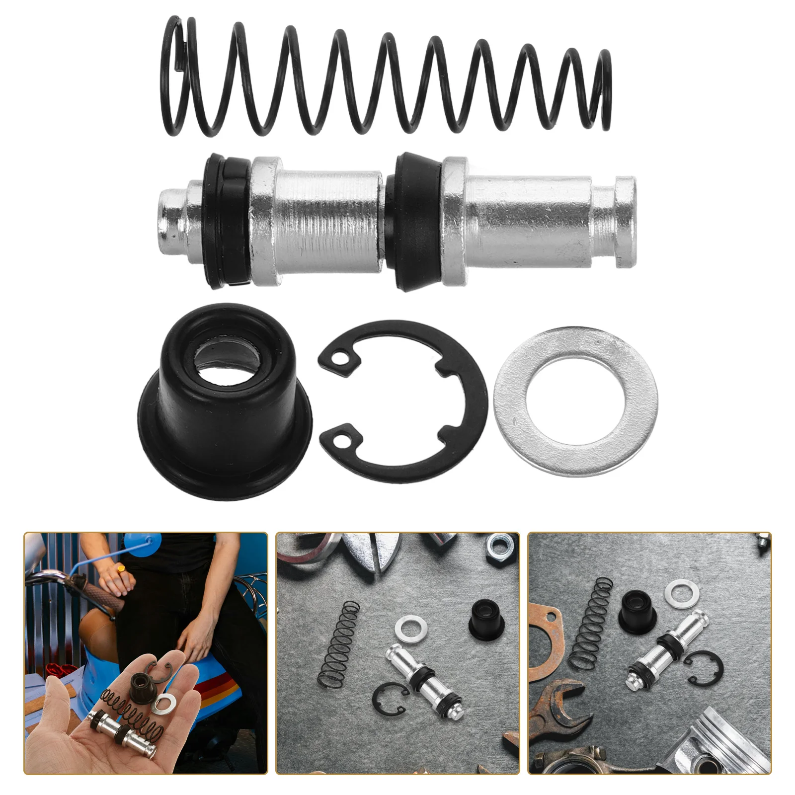 

1Set Upper Pump Repair Set Motorcycle Brake Piston Parts Replacement Heavy Duty Rebuild Kit for Disc Brake System Enhanced