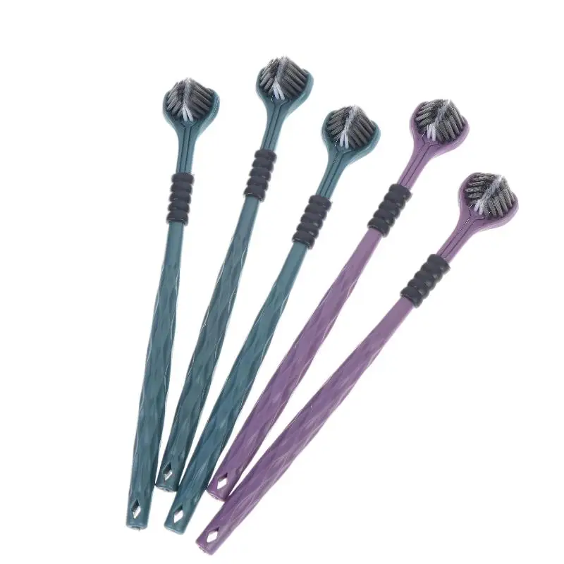 U Shaped 3 Sided Toothbrush 5 Pack Portable Size for Adult Kids Sensitive Gums Daily Oral Care Use