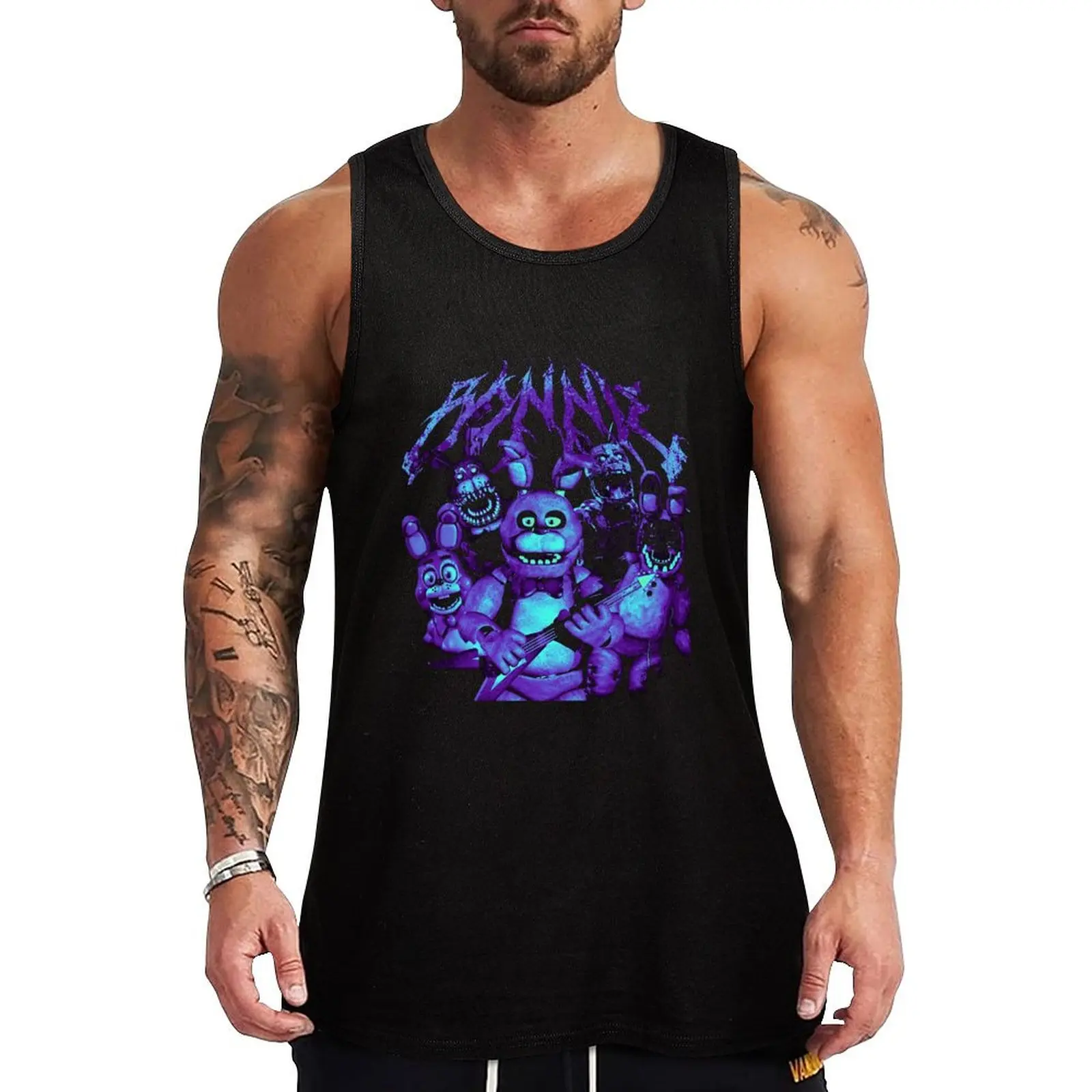 bonnie metal parody tee Tank Top Men gym sportswear Men sleeveless tee Men's clothes luxury style