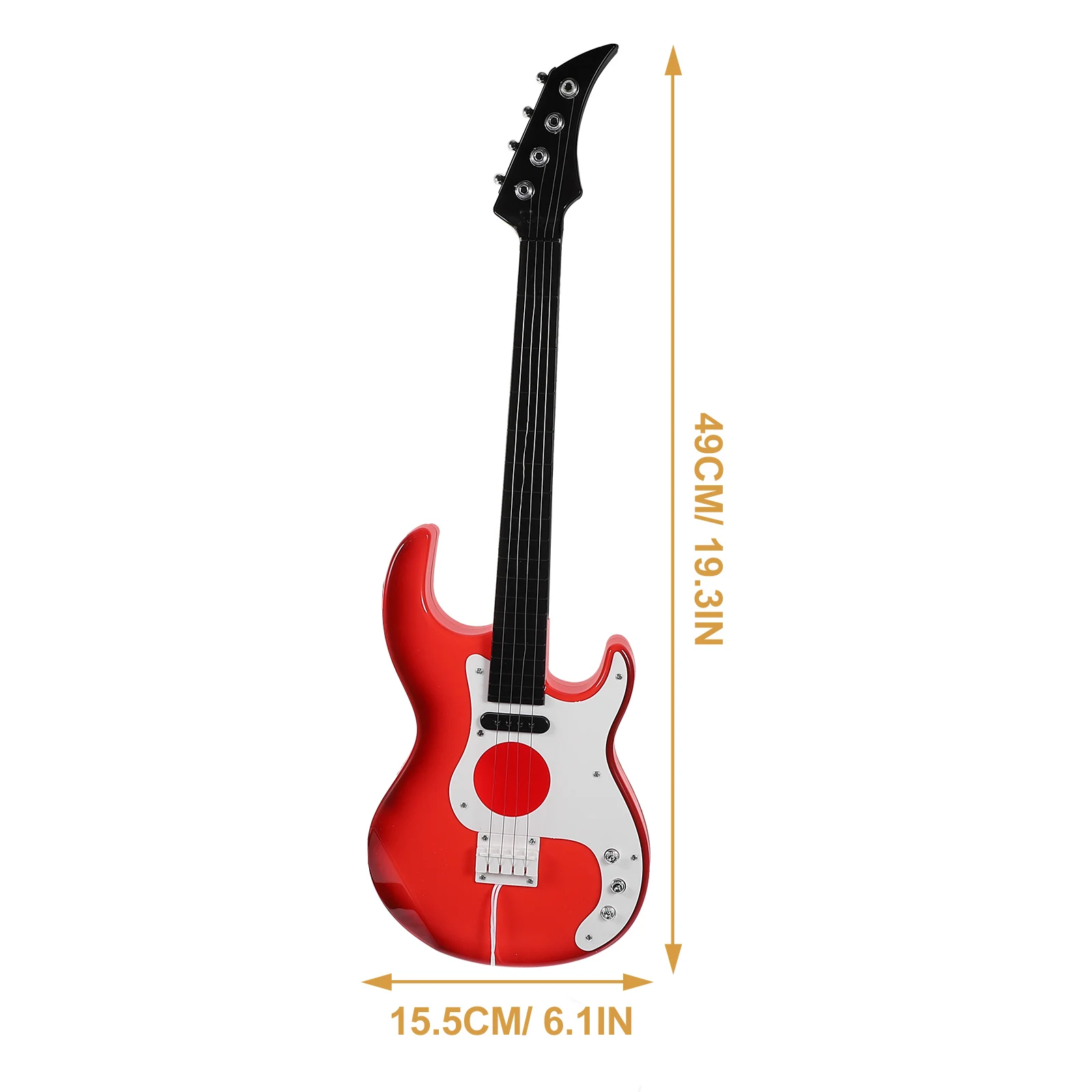 1Pc Mini Electric Bass Guitar Toy for Kids - Brown Strings, Musical Practice Instrument, Early Learning Education Toy