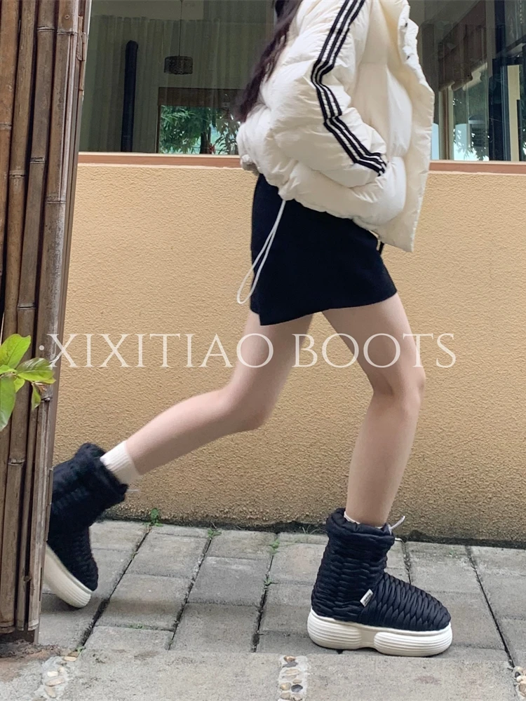 Parent-child Snow Boots For Winter Wear Man Women Warm Non Slip Waterproof Anti Slip Cotton Shoes Children Household Boots