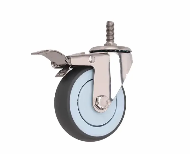 304 Stainless Steel Swivel Plate Caster 2 inch Industrial Caster for Furniture & Cart, Replacement Nylon Caster Wheel -4 Piece