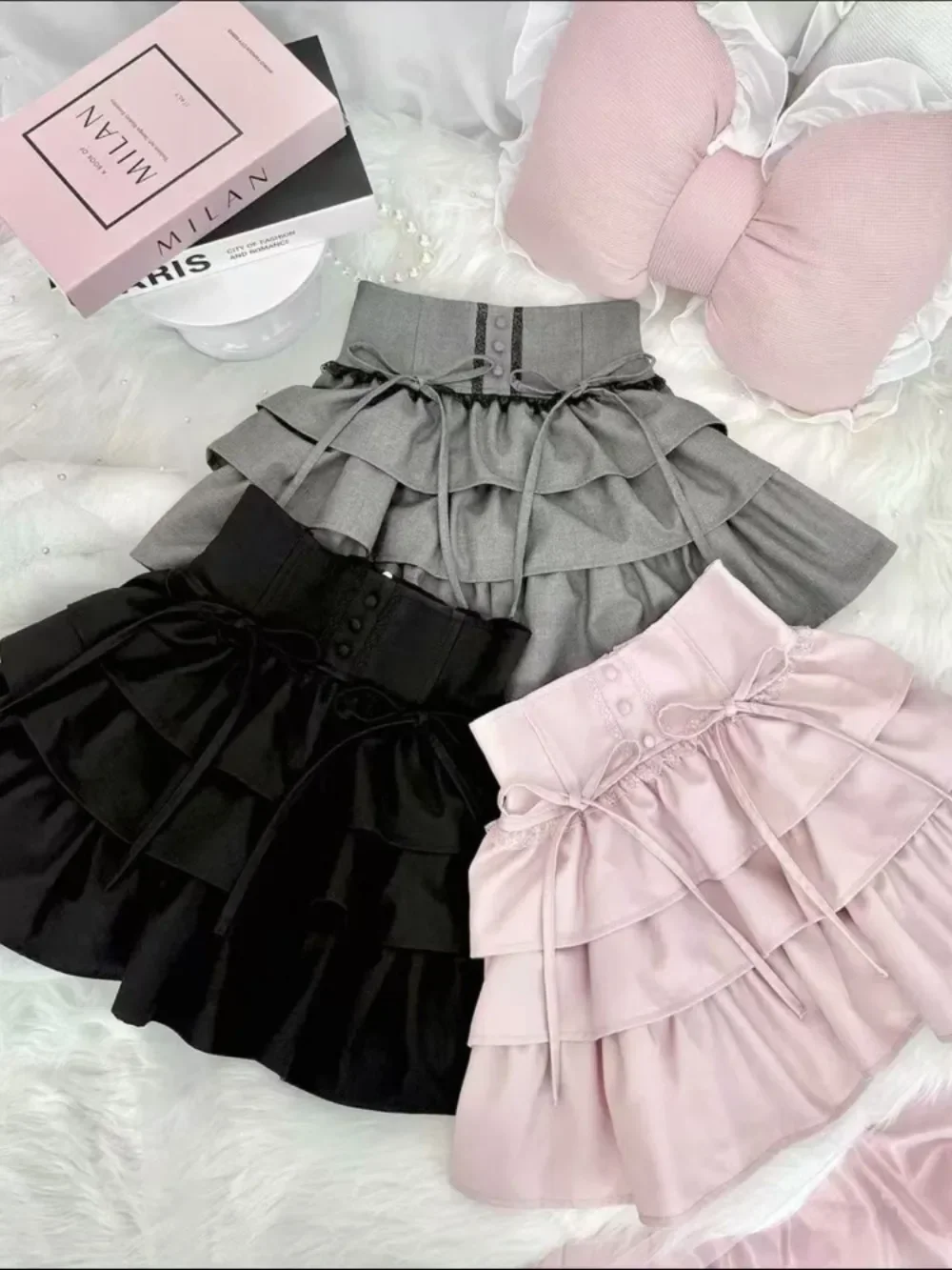 

Вязаный вязаный джемпер с рукавами-фонариками и оборками, повседневный милый ажурный джемпер с высоким воротником, японские тонкие лоскутные изысканные свитера