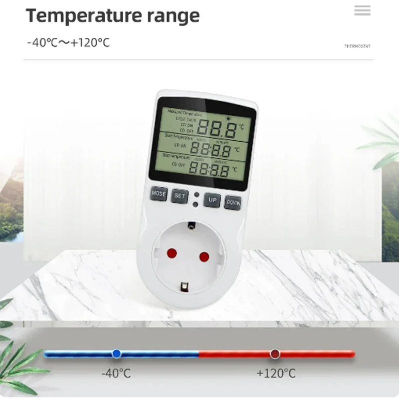 Timer Socket Digital Thermostat 220v Temperature Controller Socket Outlet With Timer Switch Cooling Heating Temperature Sensor