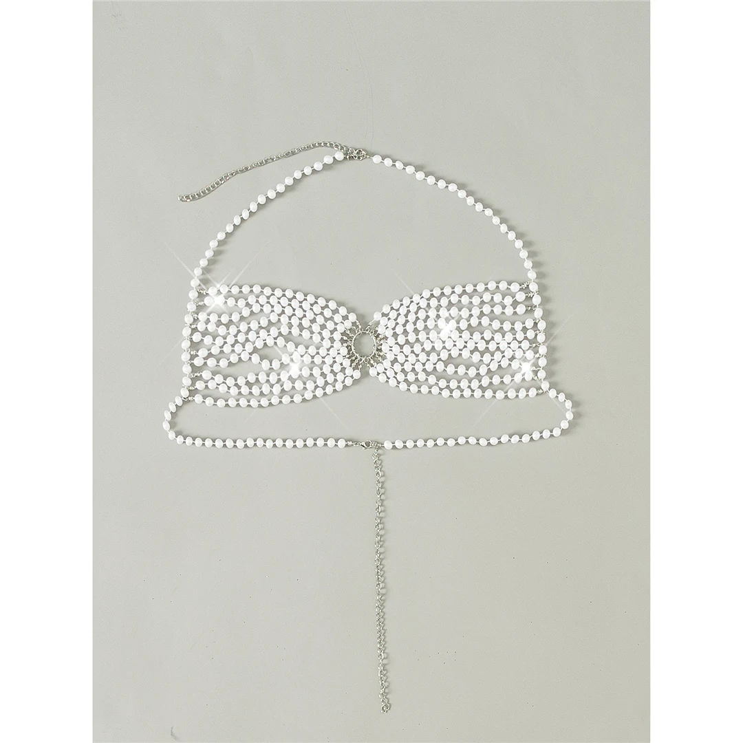 Luxuriöses Perlen-Neckholder-Bikini-Oberteil, durchsichtig, Damen-Badeanzug, Badebekleidung, Badeoberteil, Badeanzug, Badebekleidung, Badeoberteil mit Ausschnitten, Strandtop V5407 – Detail 21