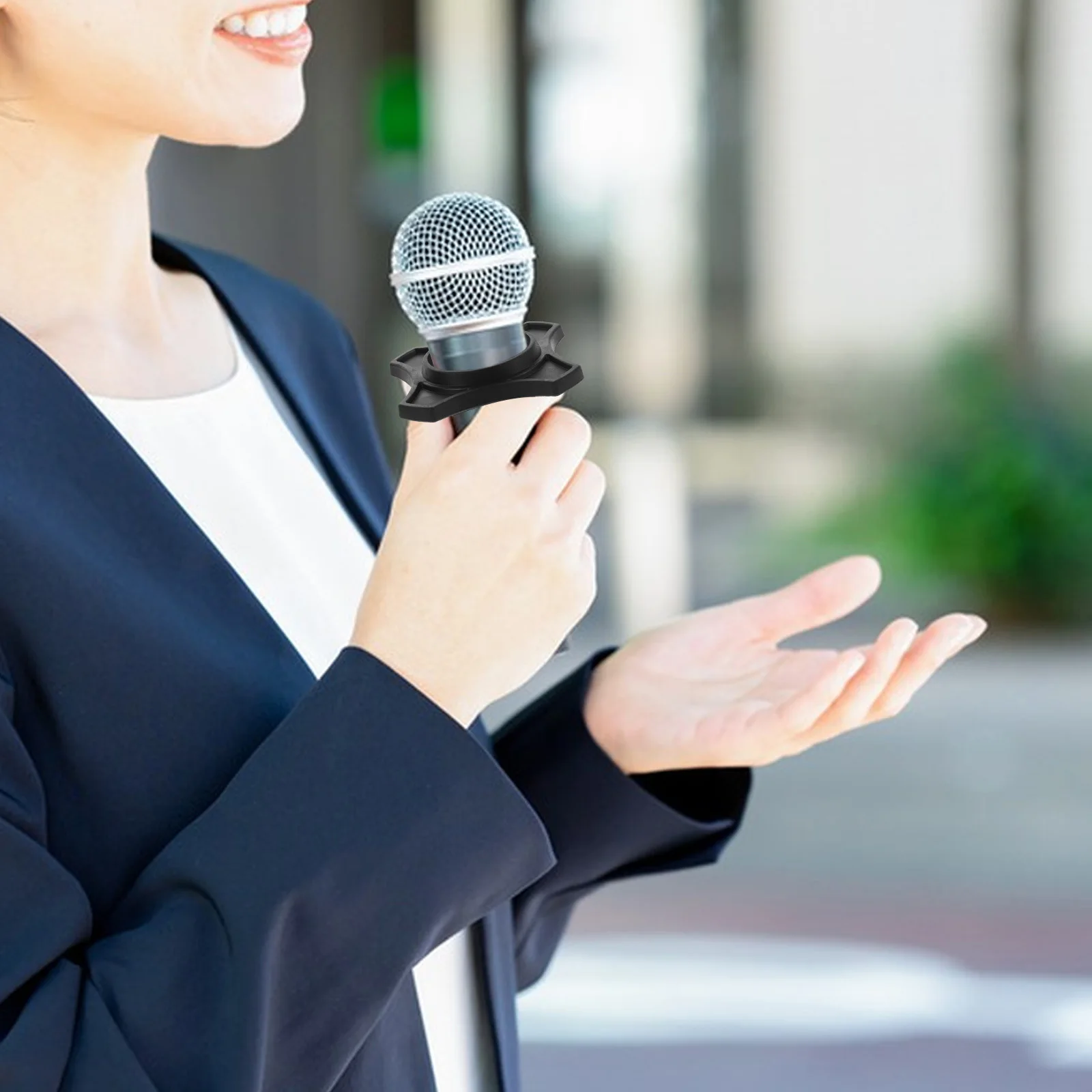 

5Pcs Mic Rings Anti Roll Easy Install Portable Handheld Microphone Anti Slip Ring Set Microphone Rings Mic Accessories