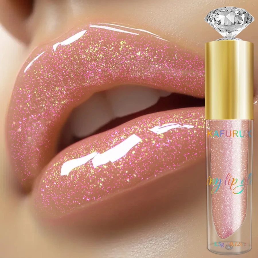 9-Farben-Diamant-Schimmer-Lipgloss, feuchtigkeitsspendender flüssiger Lippenstift, Perlen-Lippenöl, sexy natürliches Lippen-Make-up, Geschenke, Lippenglasur, Lippentönungen