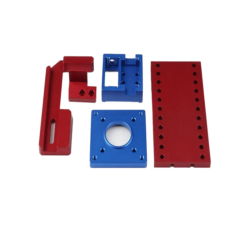 

Aluminum alloy anodized red blue equipment mounting substrate set precision mechanical special-shaped accessories kit