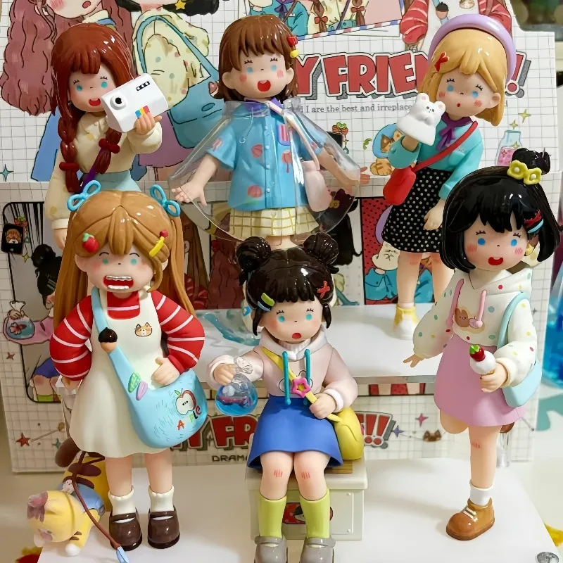 

Подлинная серия SUKI My Friends, настоящая слепая коробка, загадочная коробка, кавайные украшения, фигурки, домашний декор, настольная модель, куклы на складе