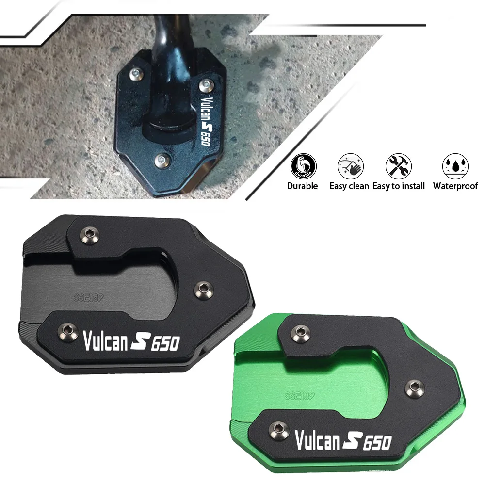 2023 For KAWASAKI VulcanS 650 VulcanS650 2015-2022 2021 Kickstand Foot Side Stand Extension Pad Support Plate Enlarge Motorcycle