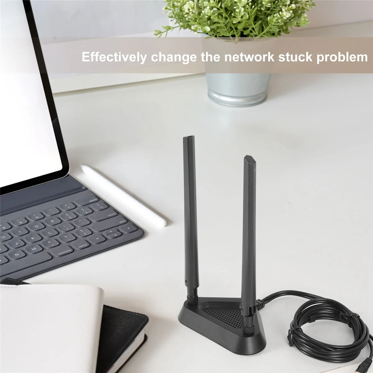 Antena de Cable de extensión de doble frecuencia, enrutador Wifi, tarjeta de red inalámbrica, 8Db, Sma, Base de succión magnética, 2,4G/5G