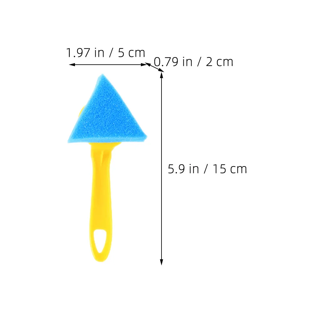 6 Pcs Craft Drawing Sponge Paint Brush Finger Painting Decorate Design Artist Sponges Children's Brushes Tools