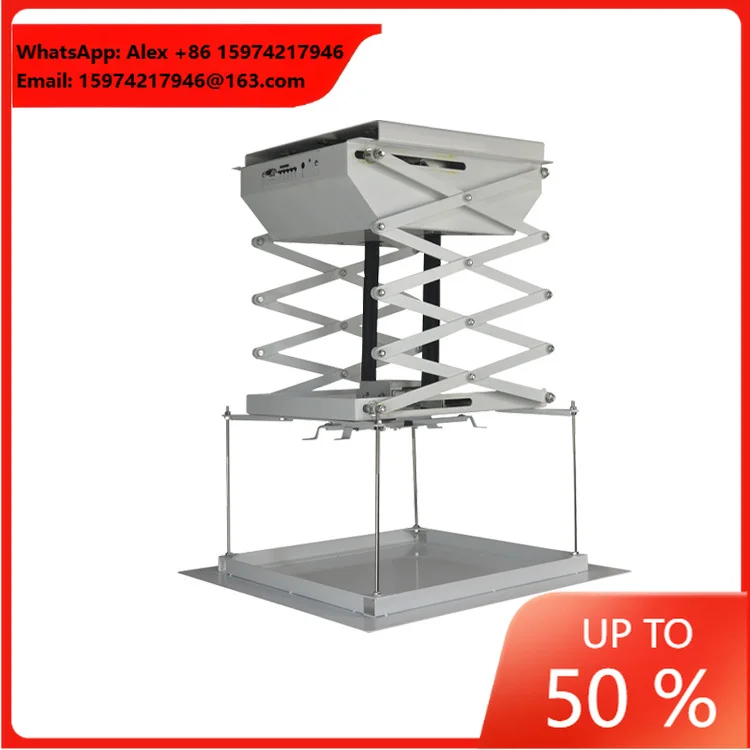 Ceiling Projector Mount Electric Equipment Ceiling Mount Scissors Type Hidden Mount Motorized Projector Lift Mechanism