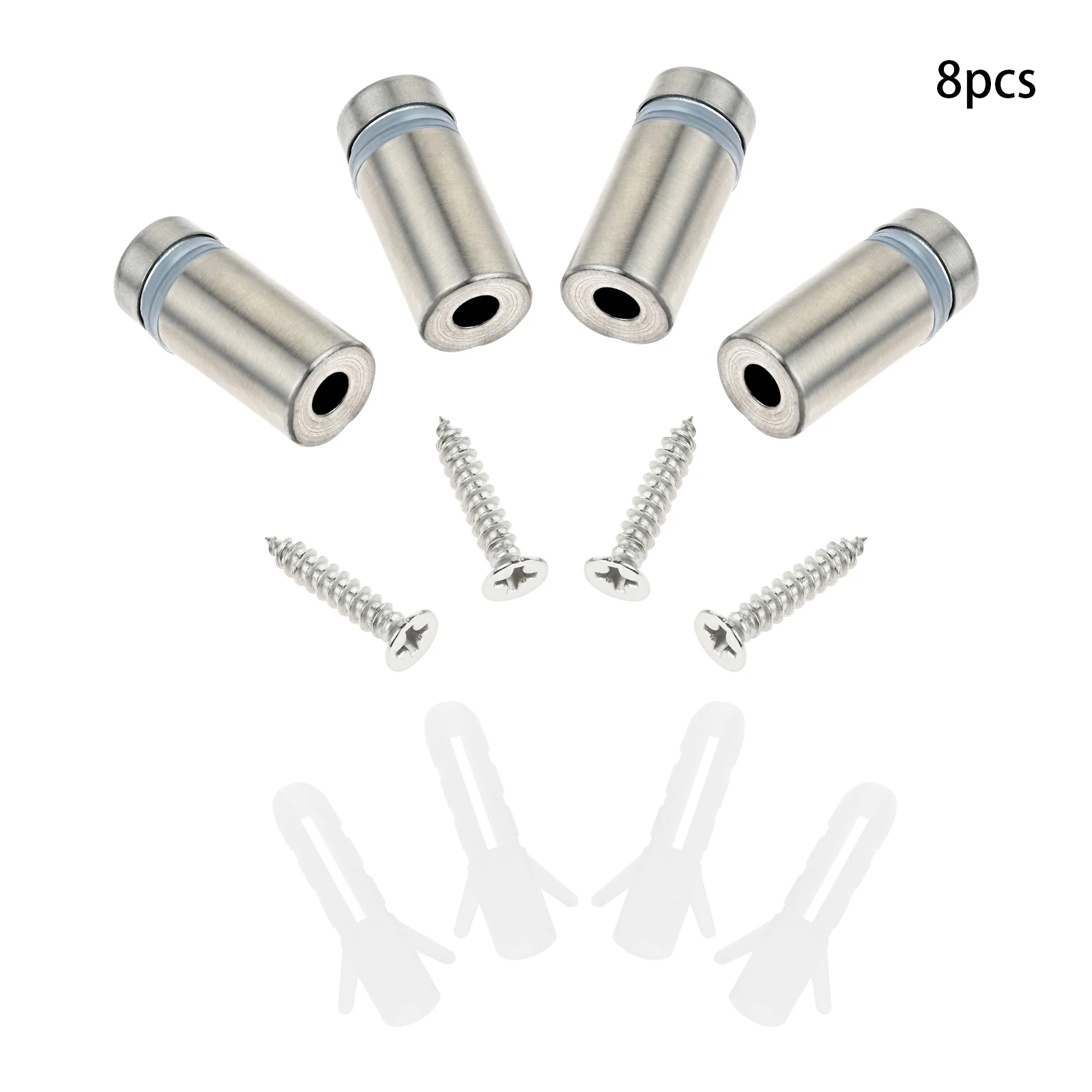 8/16/20Pcs Adjustable Standoff Screws Advertising Screws With Expansion Tube Fit For Glass Sign Acrylic Sign Plate Picture Frame