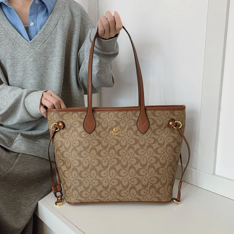 

Summer 2025 Retro Tote - Spacious Organizer, Lightweight & Durable, Multi-Pocket Design, Chic Korean Fashion Inspired