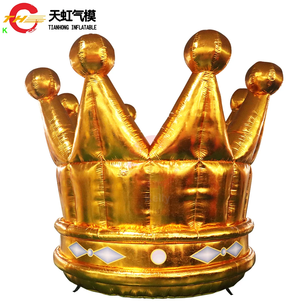 Free Shipping 4mH inflatable royal crown model Inflatable Golden Crown Advertising Party Decoration