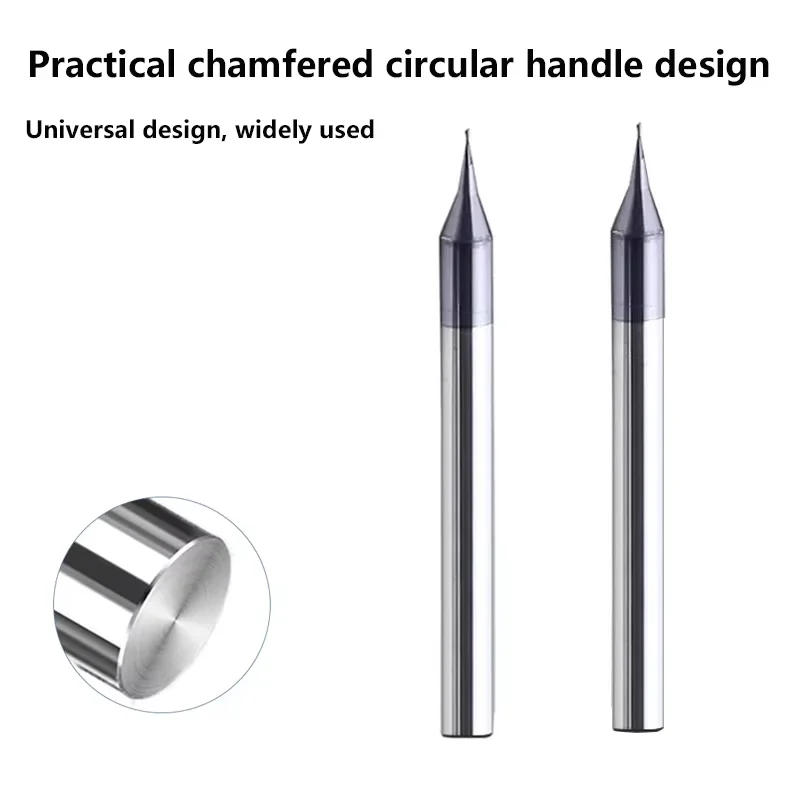 1 قطعة HRC60 مايكرو ساحة نهاية مطحنة 2 المزامير 0.2-0.9 مللي متر TiAIN مايكرو شقة 4 مللي متر عرقوب قاطعة المطحنة ميركو كربيد CNC لقمة الحفر