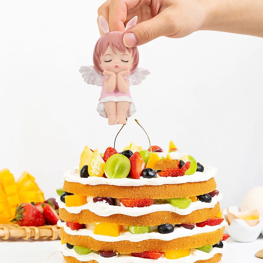 

2pcs Cake Decoration Cartoon Angel Girl Cake Toppers Kids Party Baking Decorations Princess Birthday Celebrations Cupcake