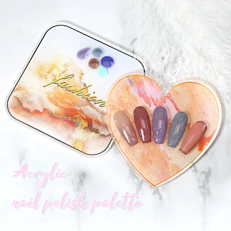 High Quality Square Acrylic Nail Art Palette Professional Manicure Tool for Color Mixing & Display Durable and Easy to Clean