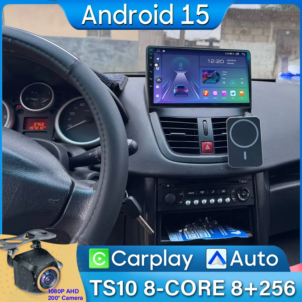 

Car Radio Carplay For Peugeot 207 207CC 2006-2015 Navigation GPS Android Auto Multimedia Player 4G Autoradio WiFi 5G No 2din DVD