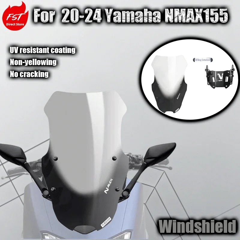 

For 20-24mm Yamaha NMAX155 windshield front windshield lift mirror front shift navigation bracket