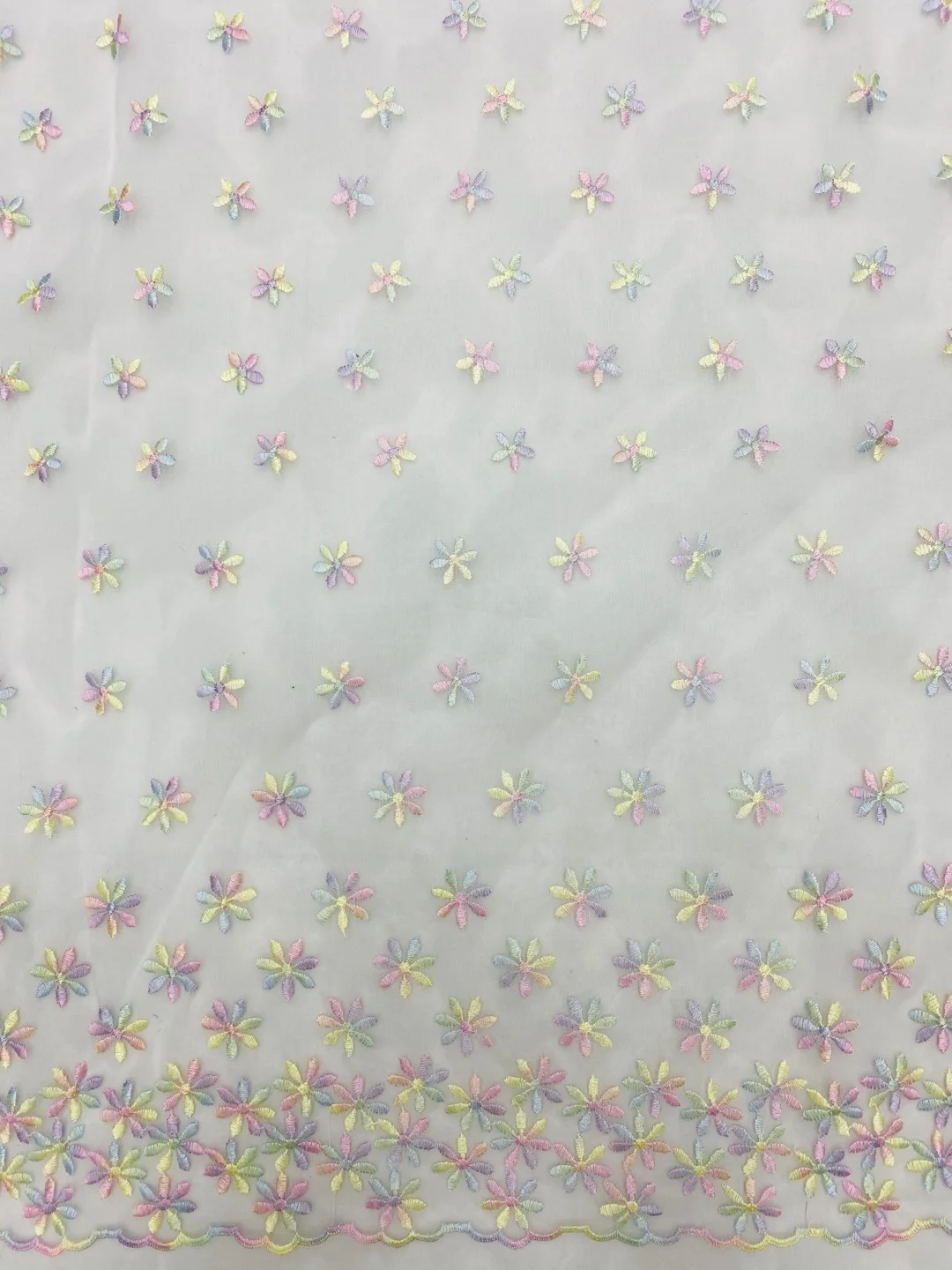 Refreshing Summer Sweetheart Style, Rainbow-Colored, bilateral, Embroidered Lace