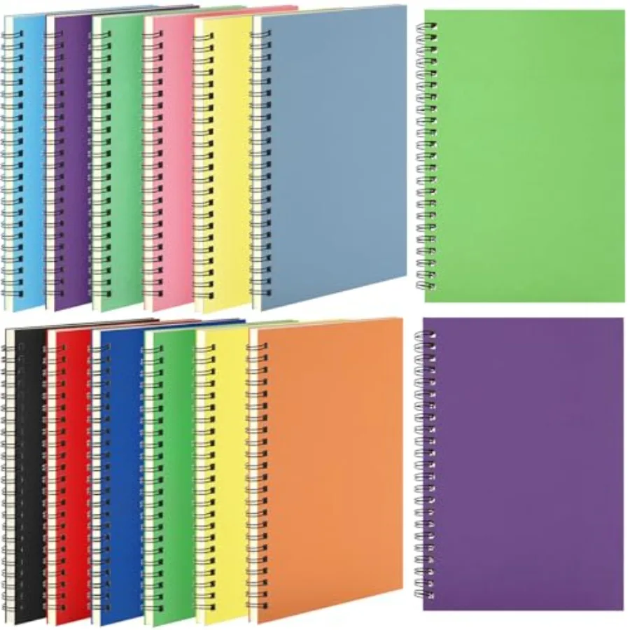 

Pcs Small Spiral Notebook Lined Spiral Journal College Ruled Notebook Wire Bound Kraft Cover, 0 Pages for Work